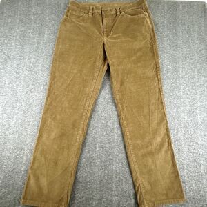 LL Bean Corduroy Pants Mens 37x32 Brown  BeanFlex Standard Fit Cotton Blend
